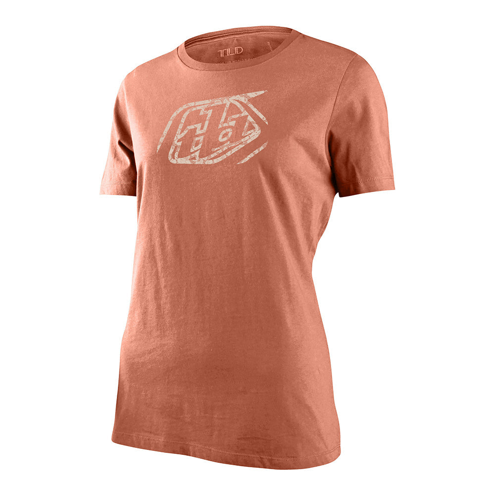 Wmns Kurzarm-T-Shirt Cropped Badge Terracotta