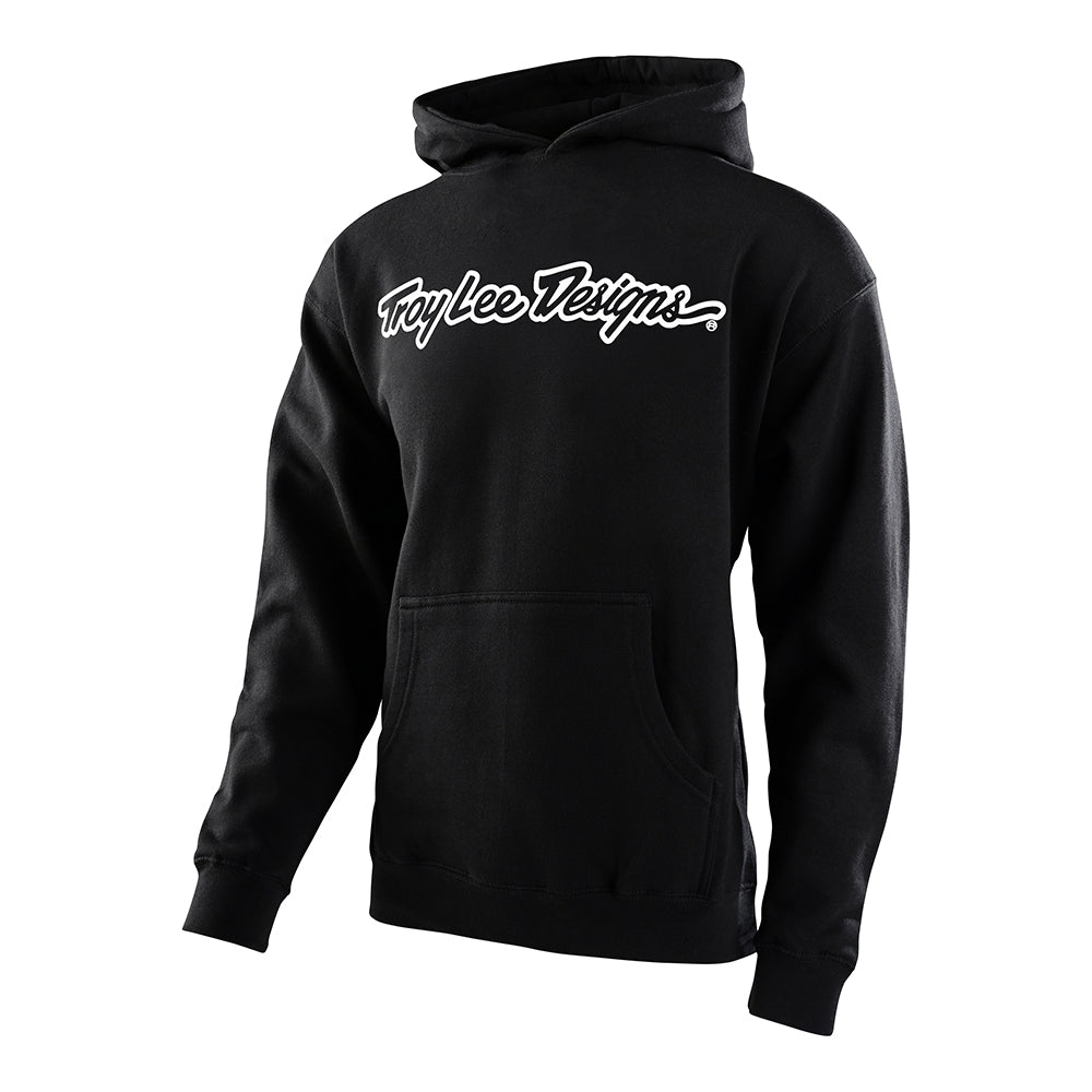 Kinder Pullover Hoodie Signature Schwarz/Weiß