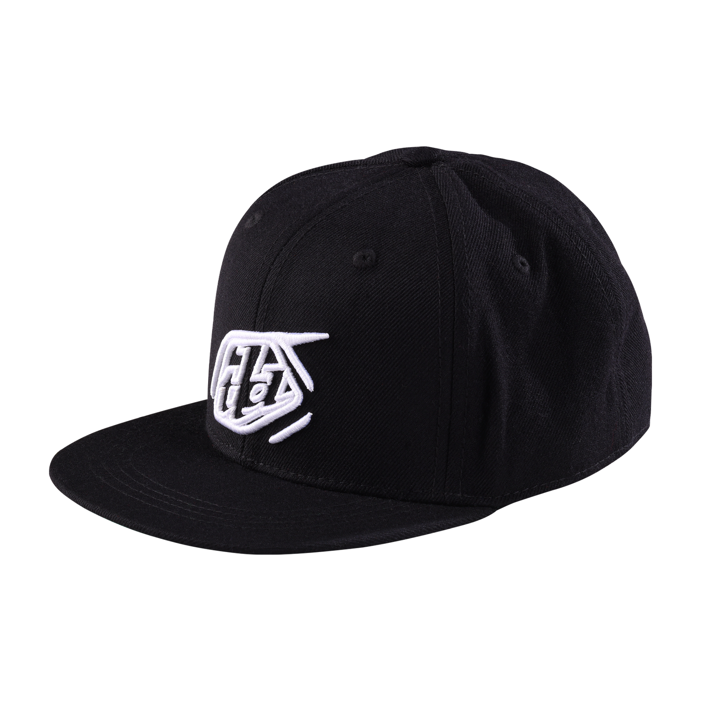Youth Flat Bill Snapback Cropped Badge Black