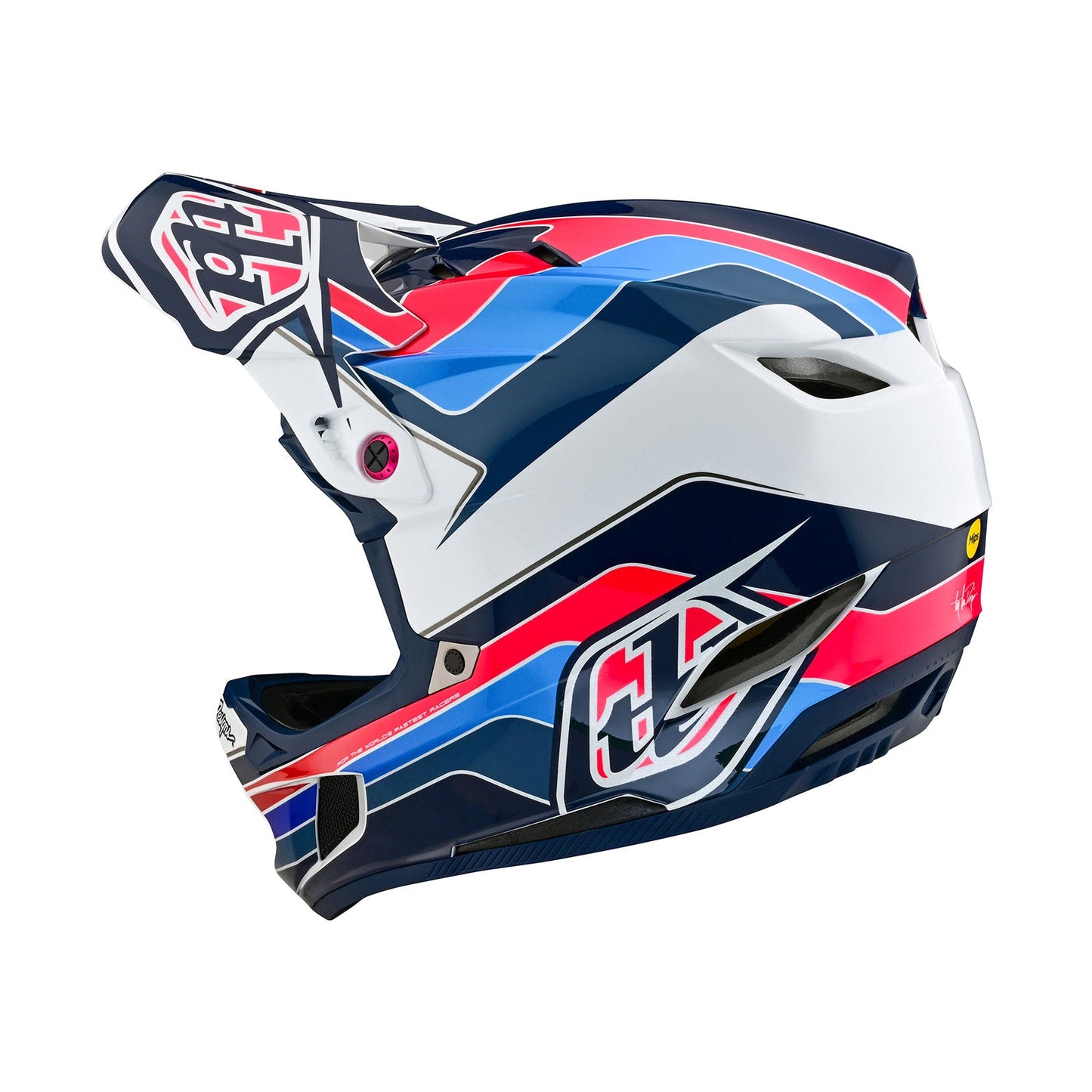 D4 Polyacrylite Helm mit MIPS Block Blau/Weiß