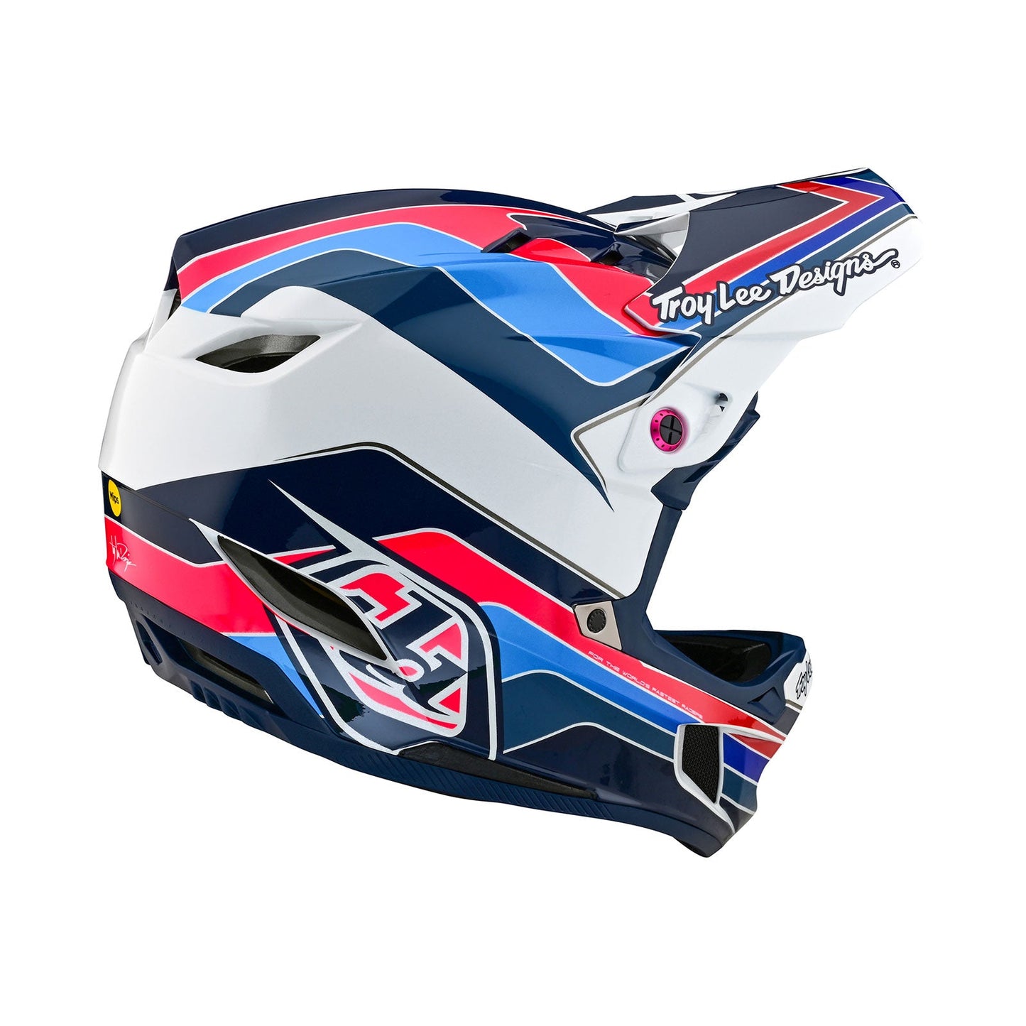D4 Polyacrylite Helm mit MIPS Block Blau/Weiß