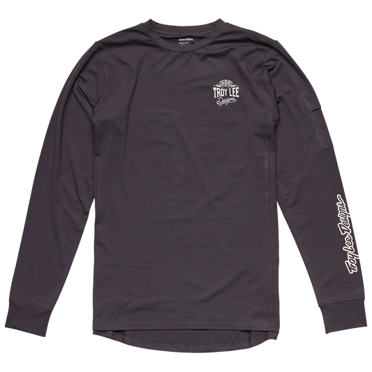 Troy Lee Ruckus Long Sleeve Ride Tee Bolts Carbon