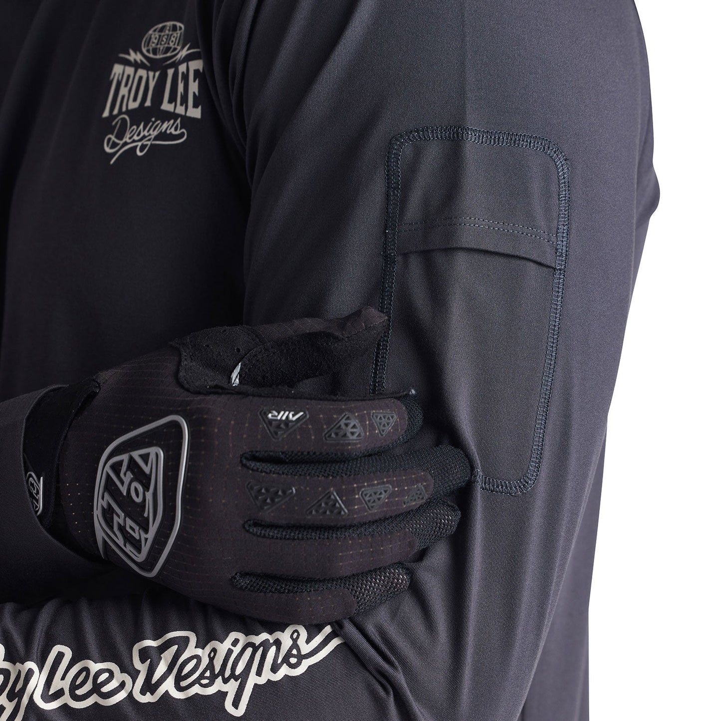 Troy Lee Ruckus Long Sleeve Ride Tee Bolts Carbon