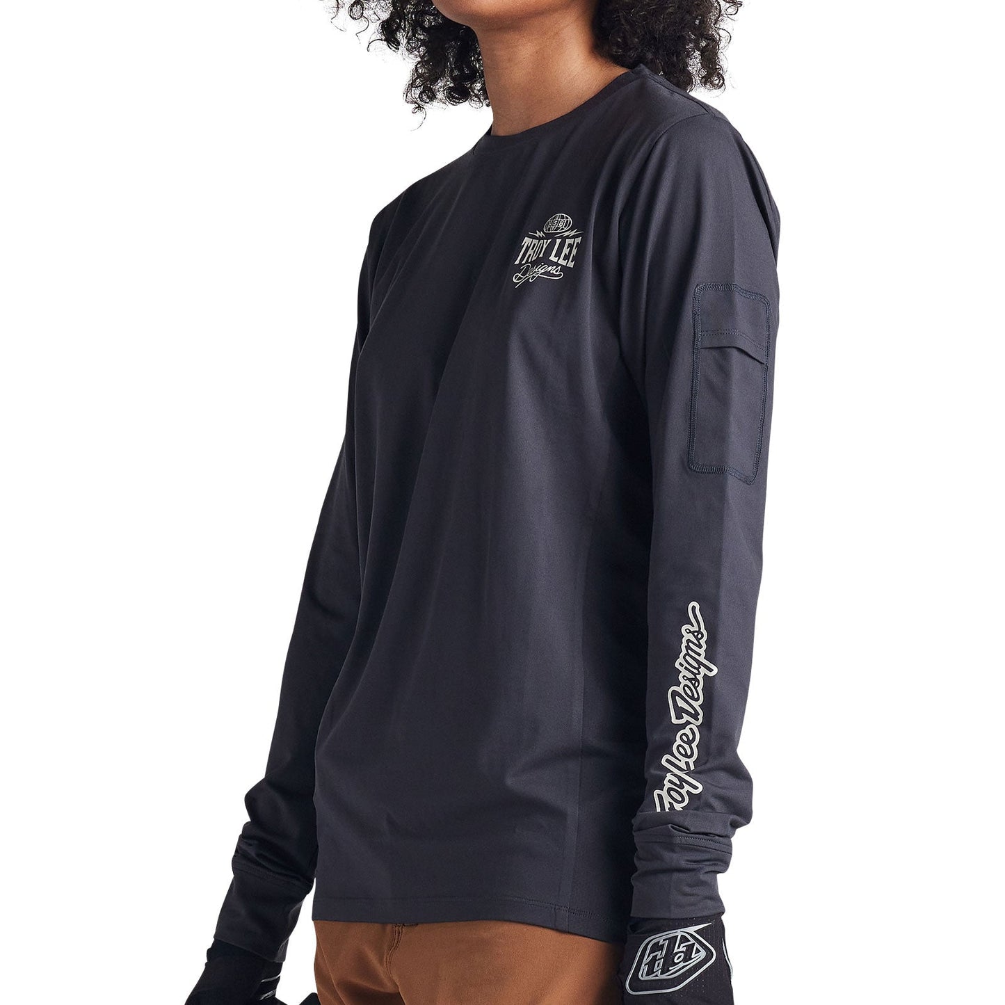 Troy Lee Ruckus Long Sleeve Ride Tee Bolts Carbon