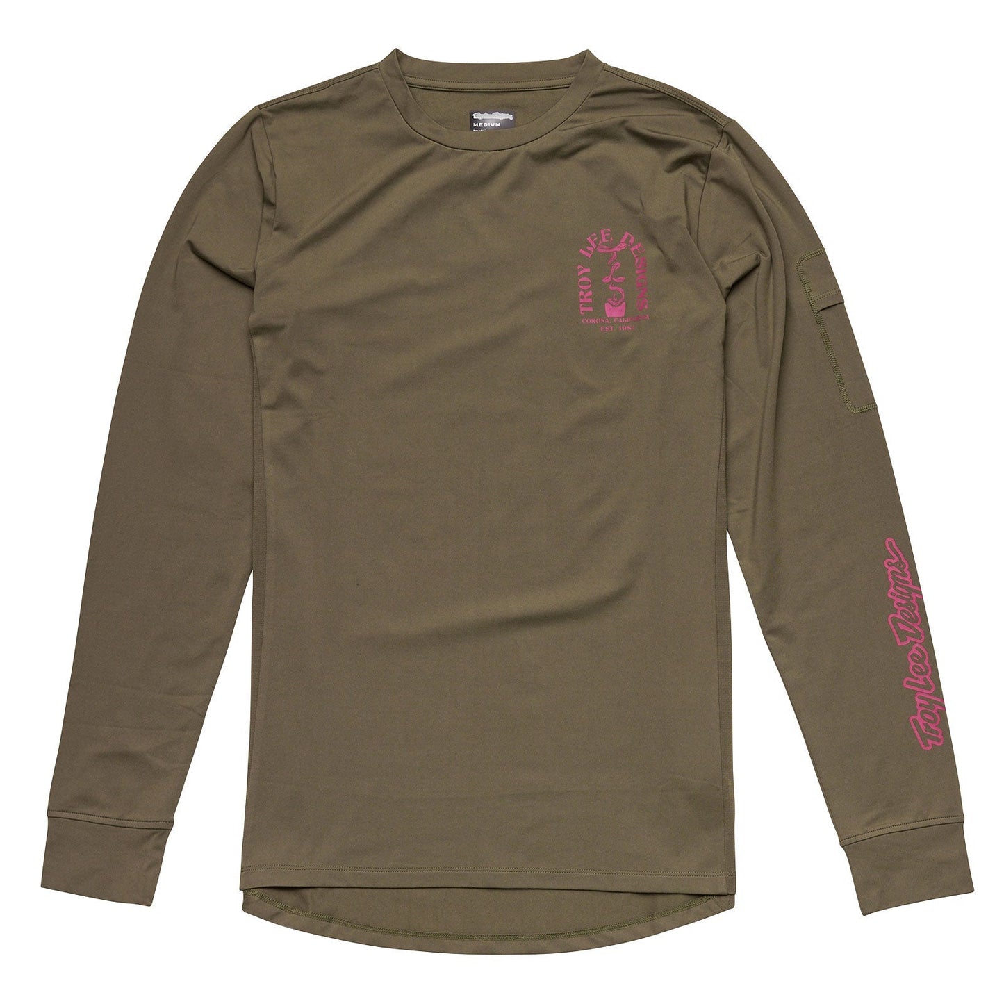 Troy Lee Ruckus Long Sleeve Ride Tee Fangs Olive
