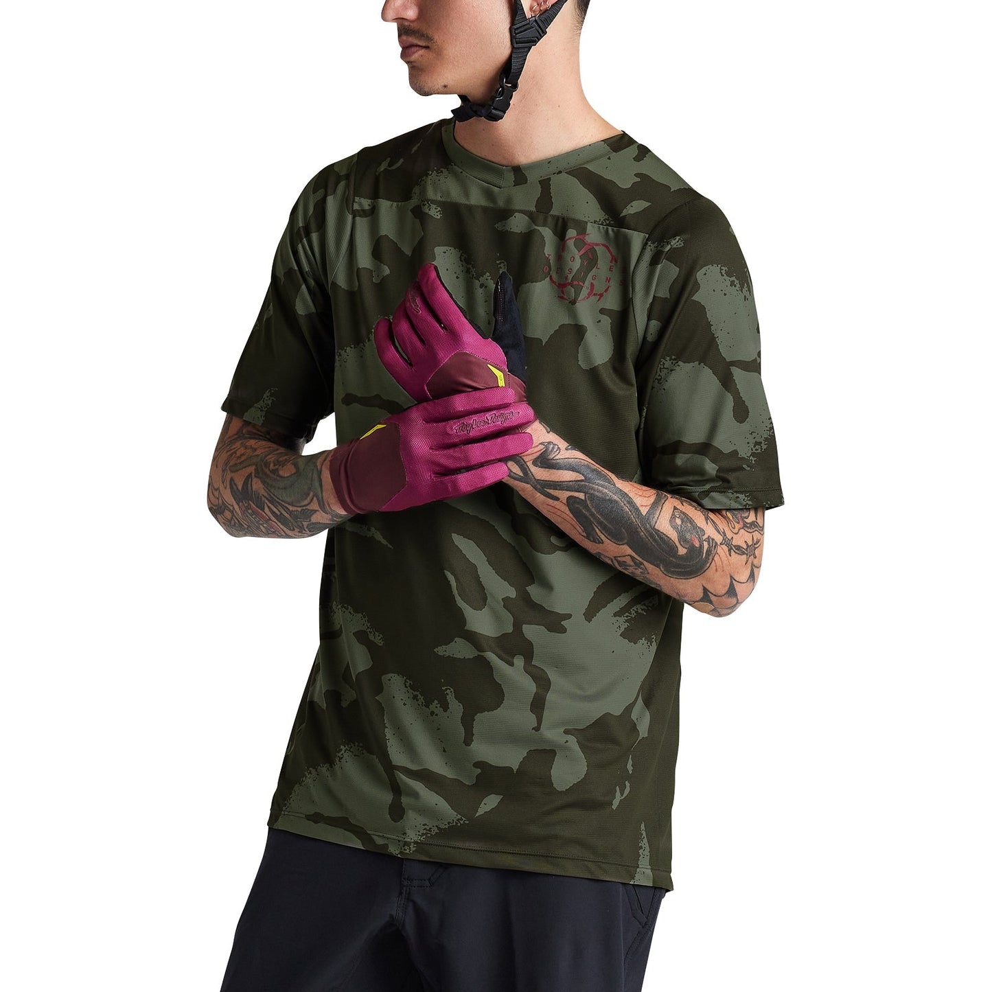 Troy Lee Skyline SS Jersey Shadow Camo Olive