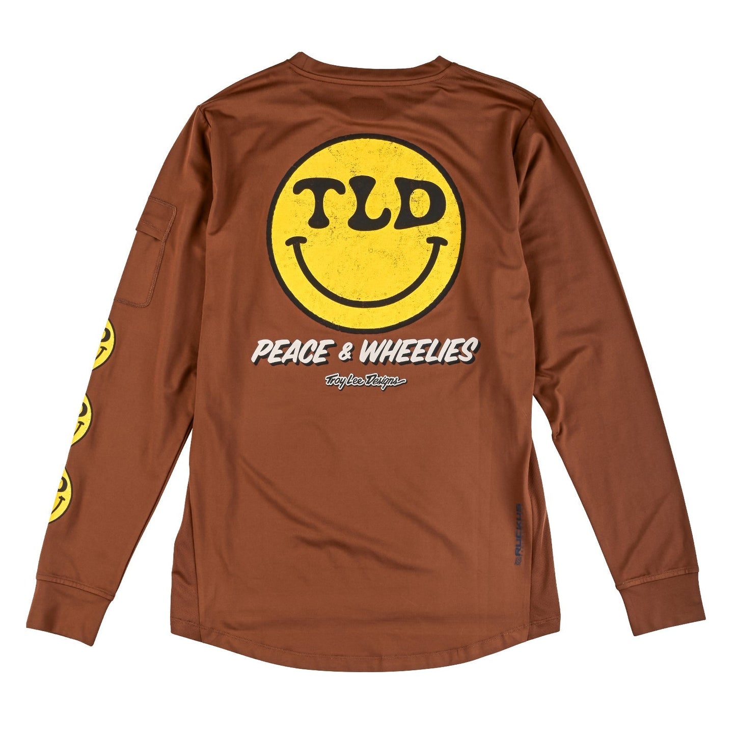 TLD Ruckus Long Sleeve Ride Tee Wheelies Chocolate