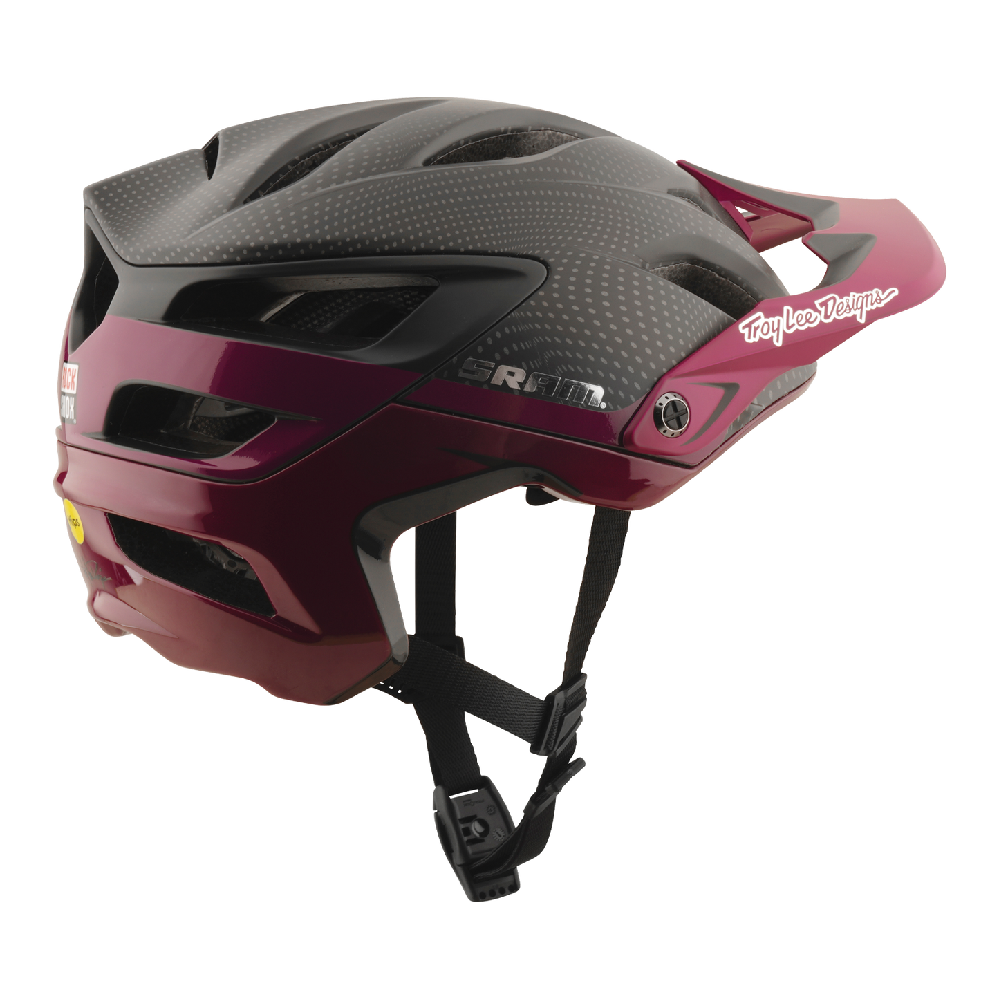 TLD A3 Helmet W/MIPS Troy Lee Designs X SRAM Radioscape Black / Berry
