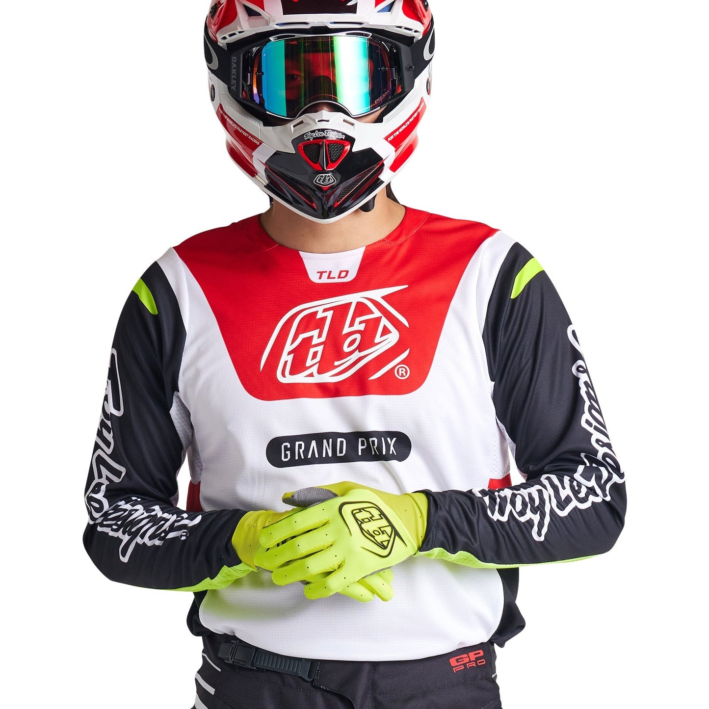 GP Pro Jersey Blends White / Glo Red