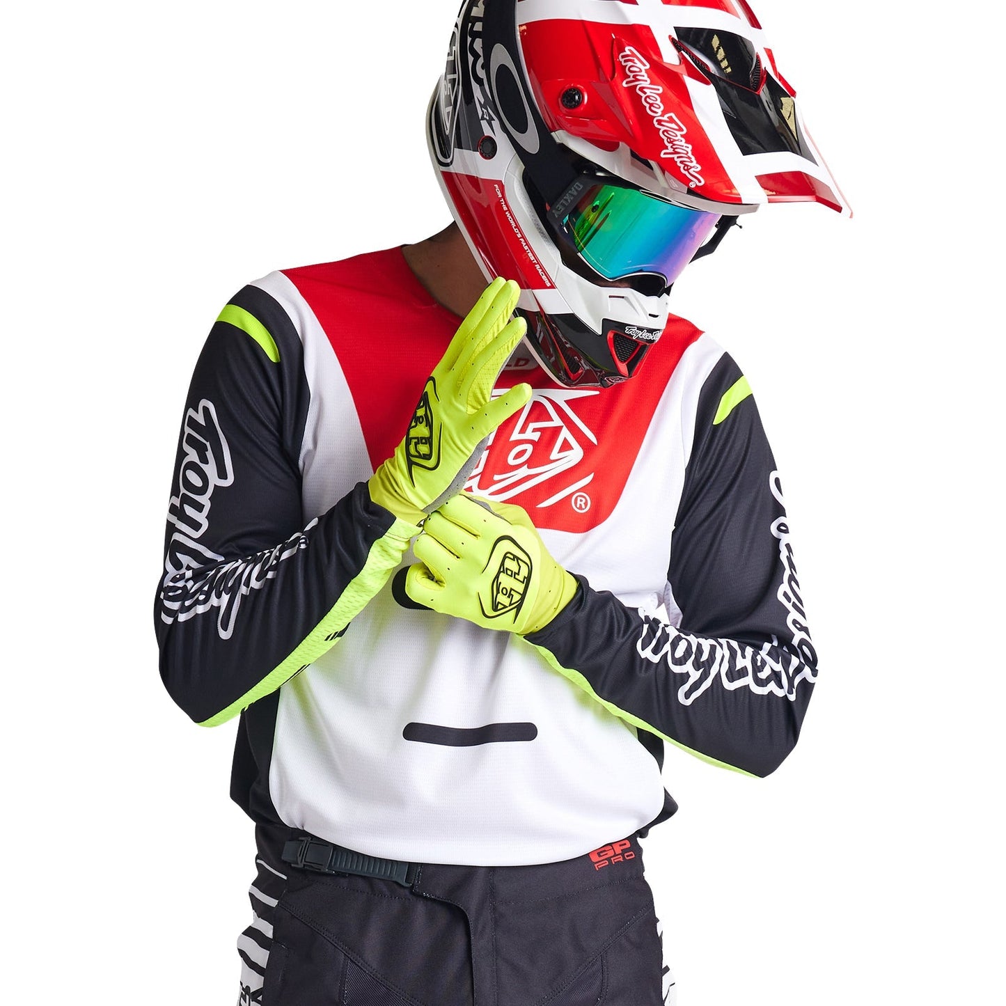 GP Pro Jersey Blends White / Glo Red