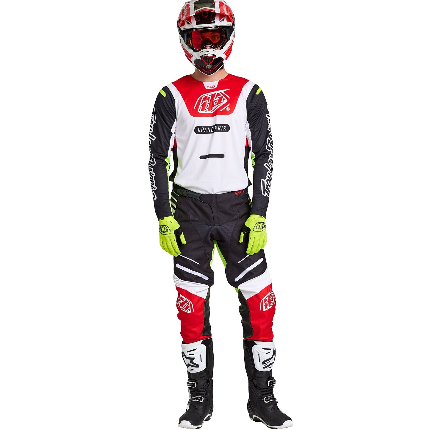GP Pro Jersey Blends White / Glo Red