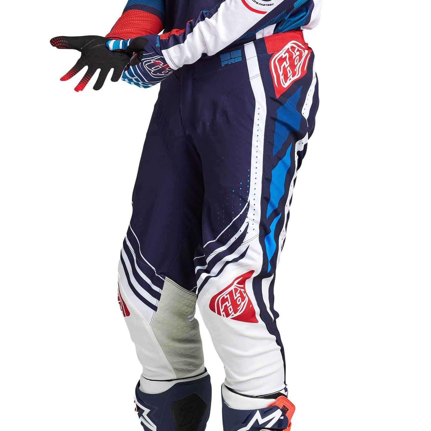 SE Pro Pant Wavez Marineblau/Rot
