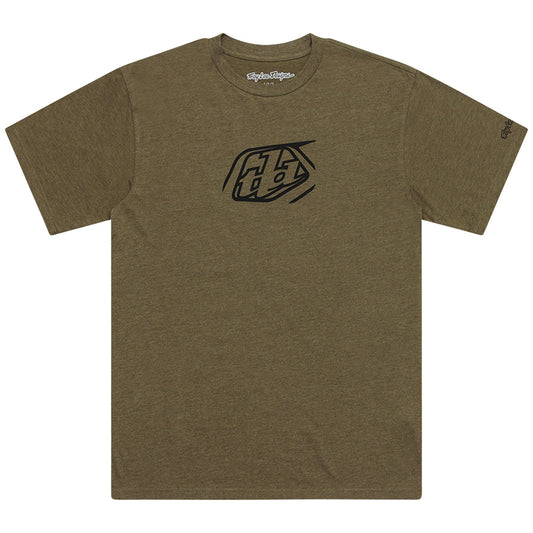 TLD Short Sleeve Tee Badge Olive Heather