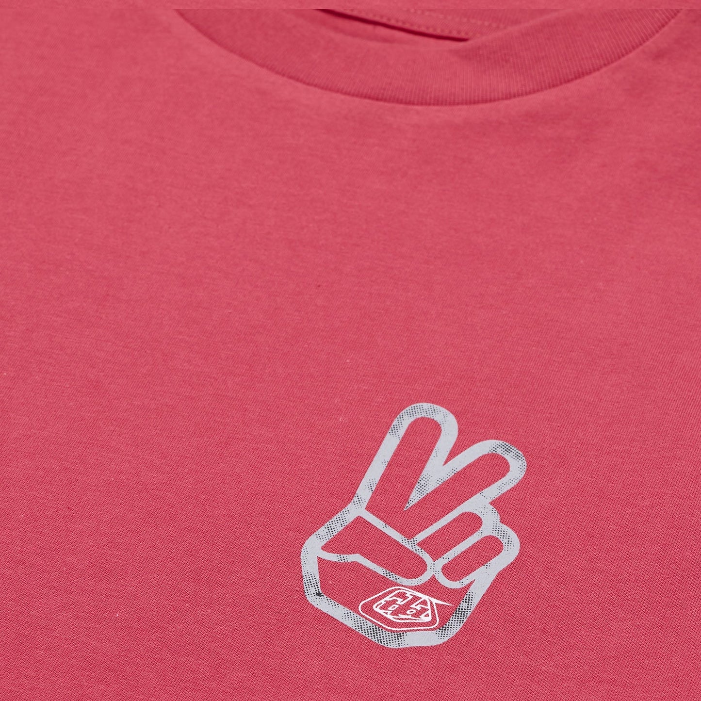 TLD Womens Short Sleeve Tee Peace Out Fuchsia