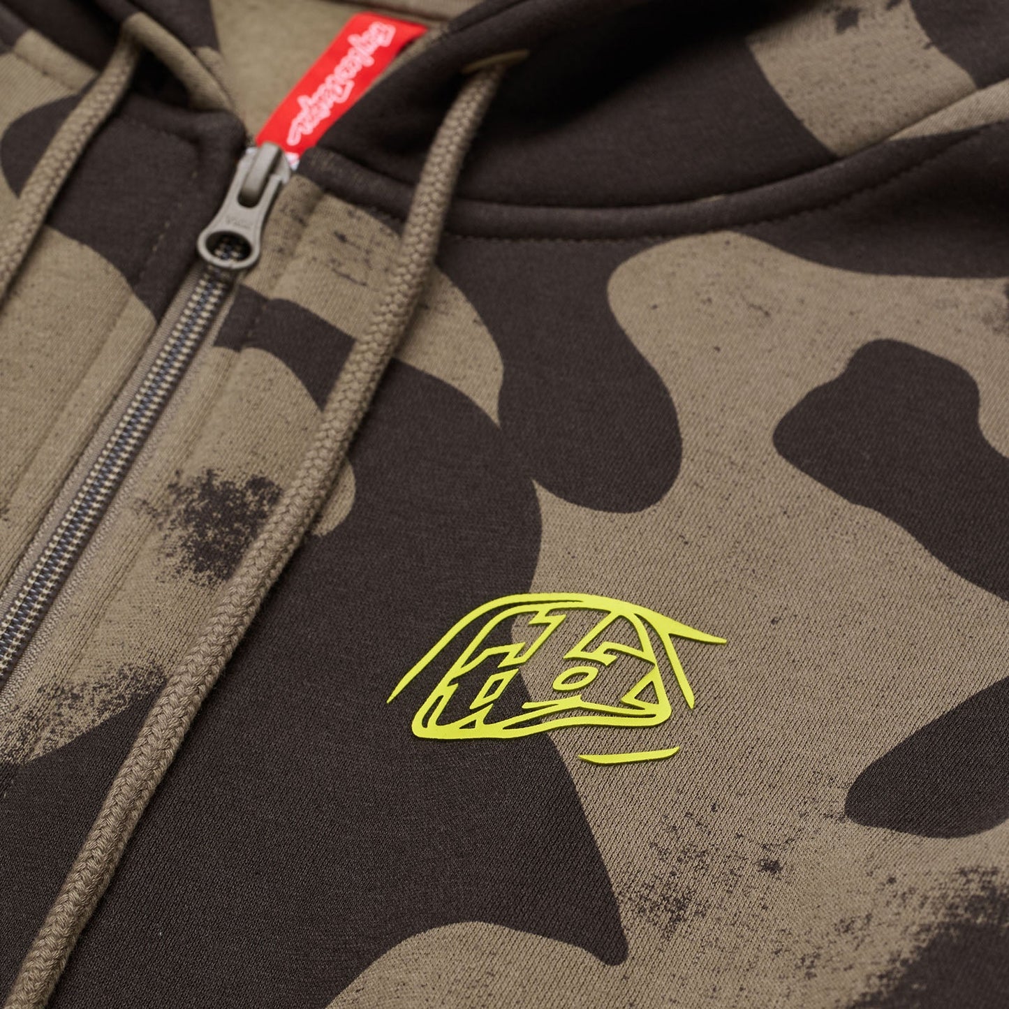 TLD Zip Up Hoodie Branded Olive Camo