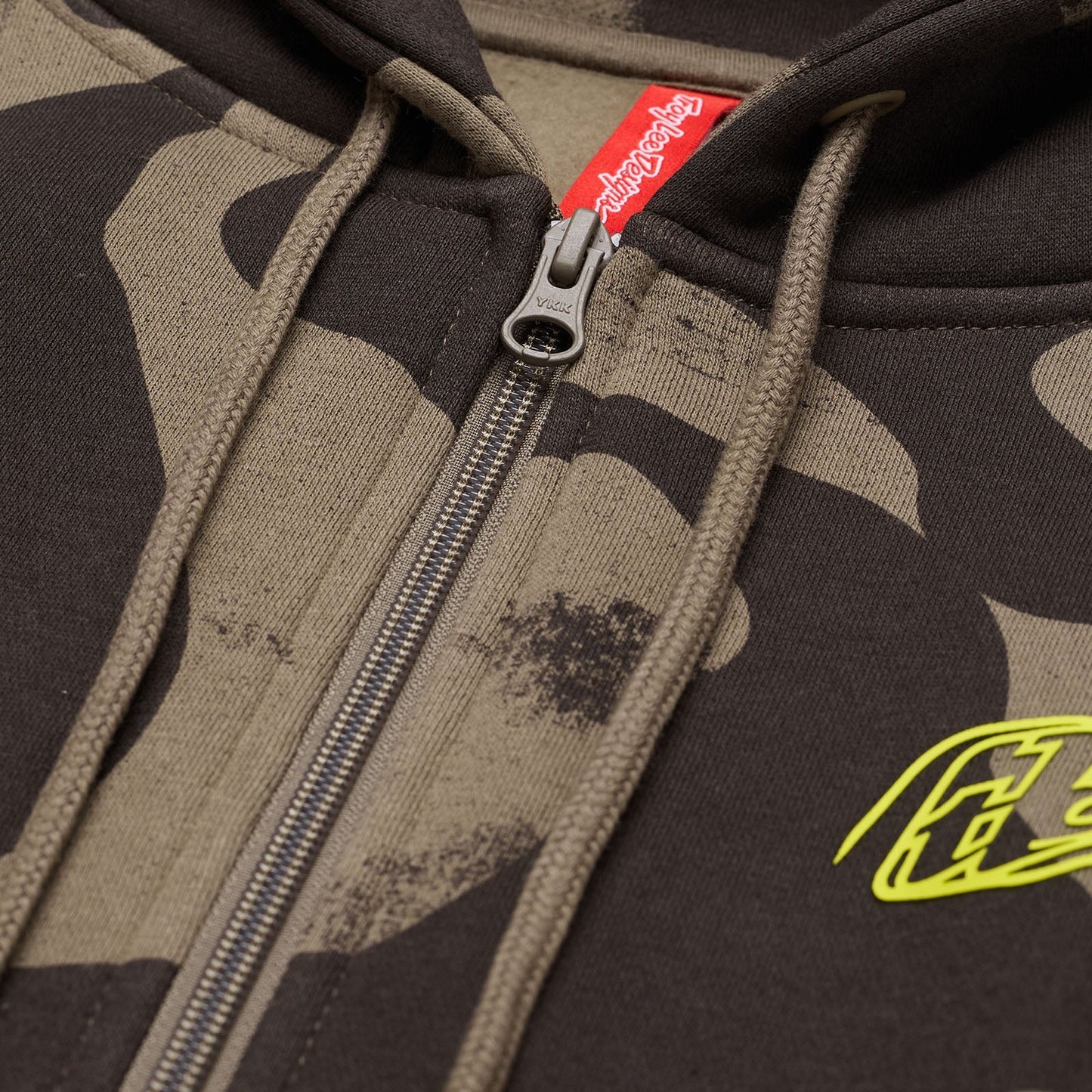TLD Zip Up Hoodie Branded Olive Camo