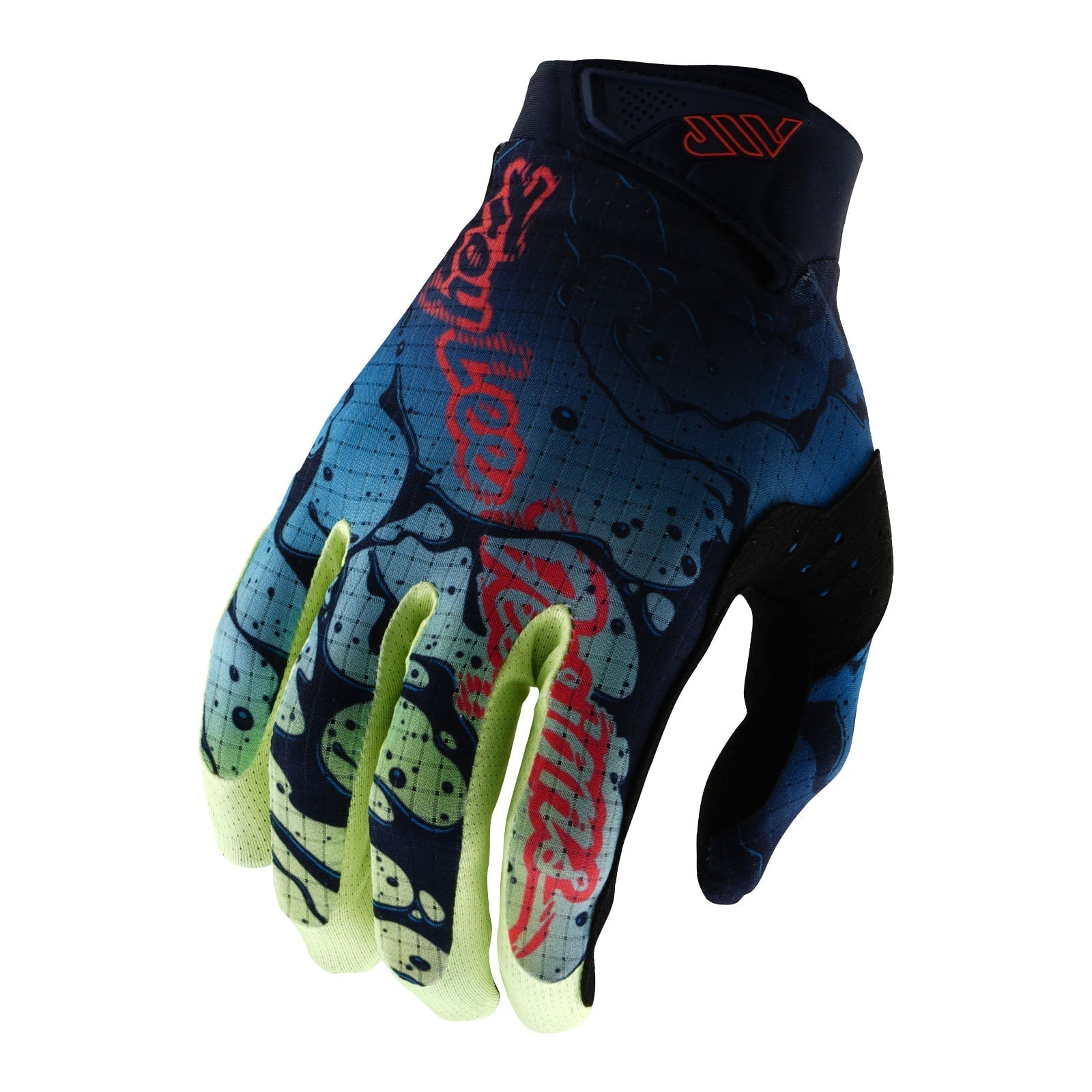TLD Youth Air Glove Drip Glo Yellow / Dark Navy