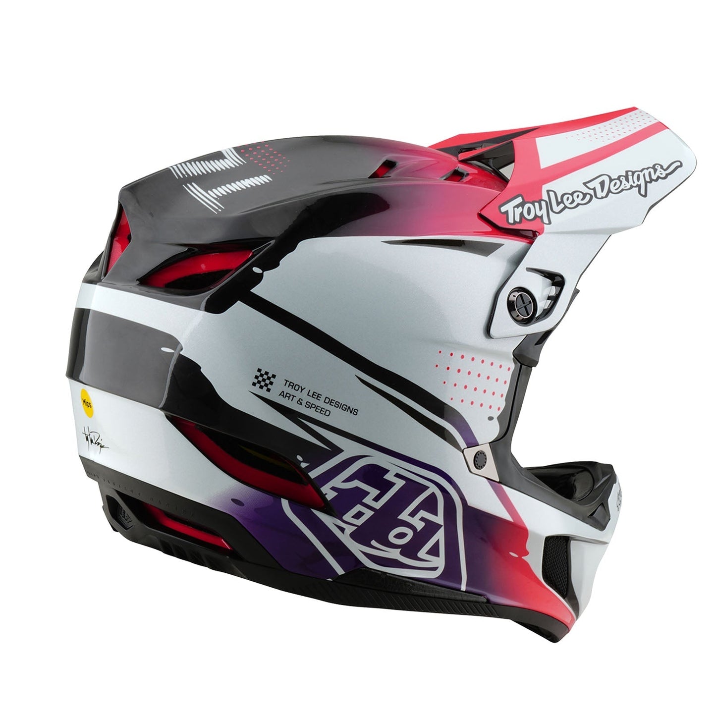 TLD D4 Carbon Helmet W/MIPS Drip White