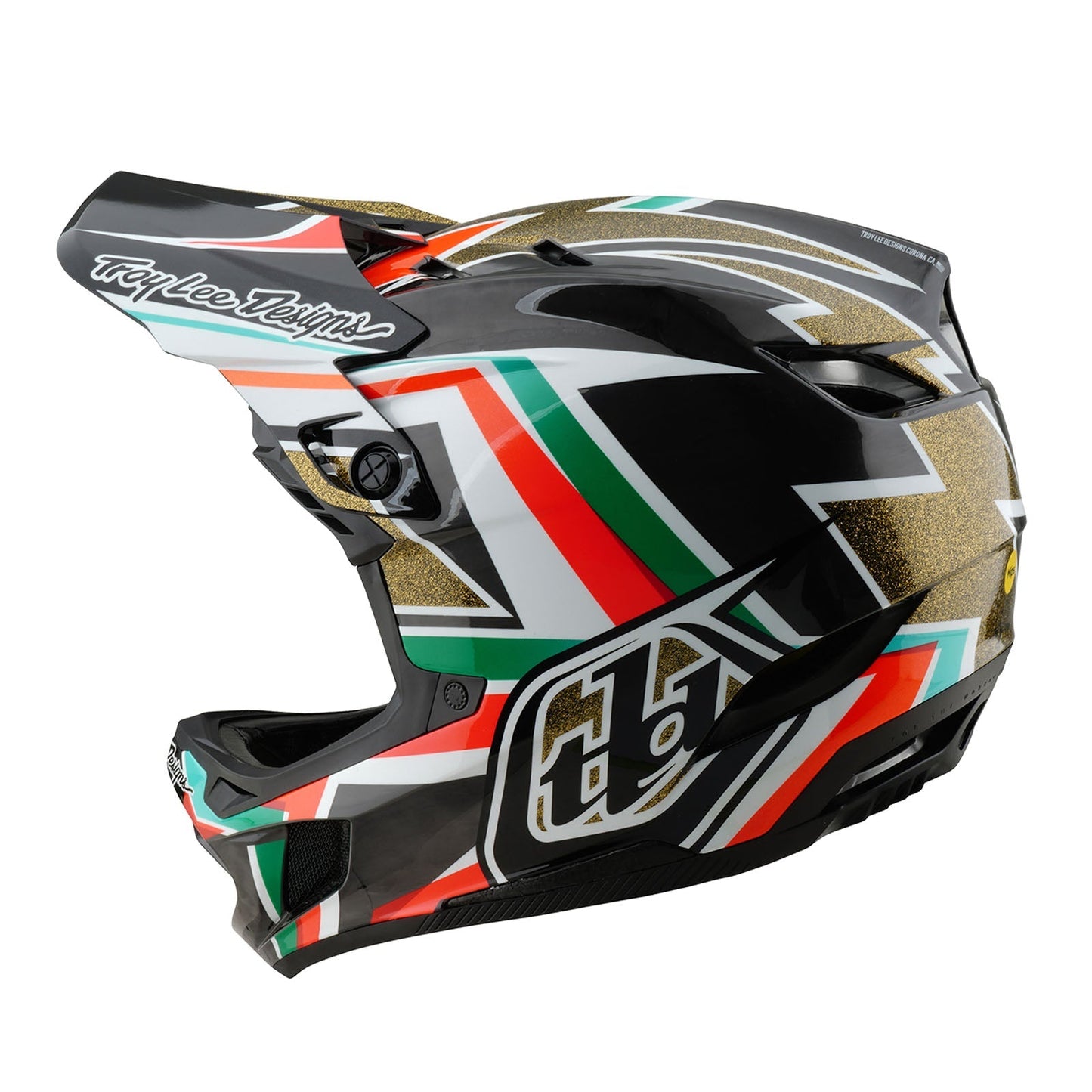 TLD D4 Carbon Helmet W/MIPS Frames Black / Gold