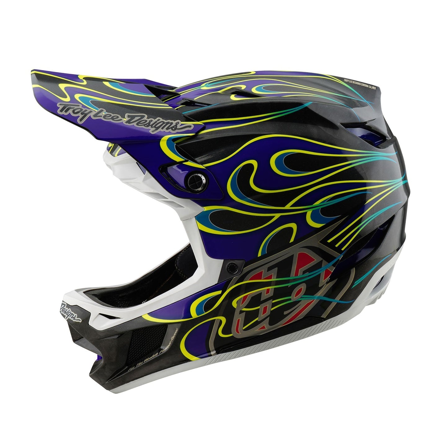 TLD D4 Carbon Helmet W/MIPS Torched Black / Purple