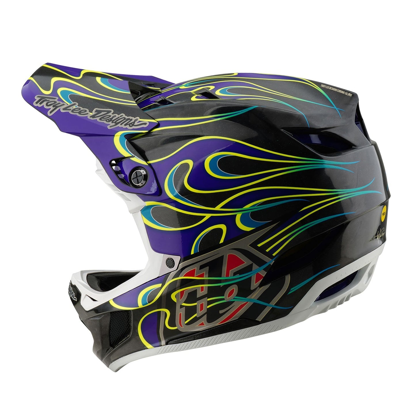 TLD D4 Carbon Helmet W/MIPS Torched Black / Purple