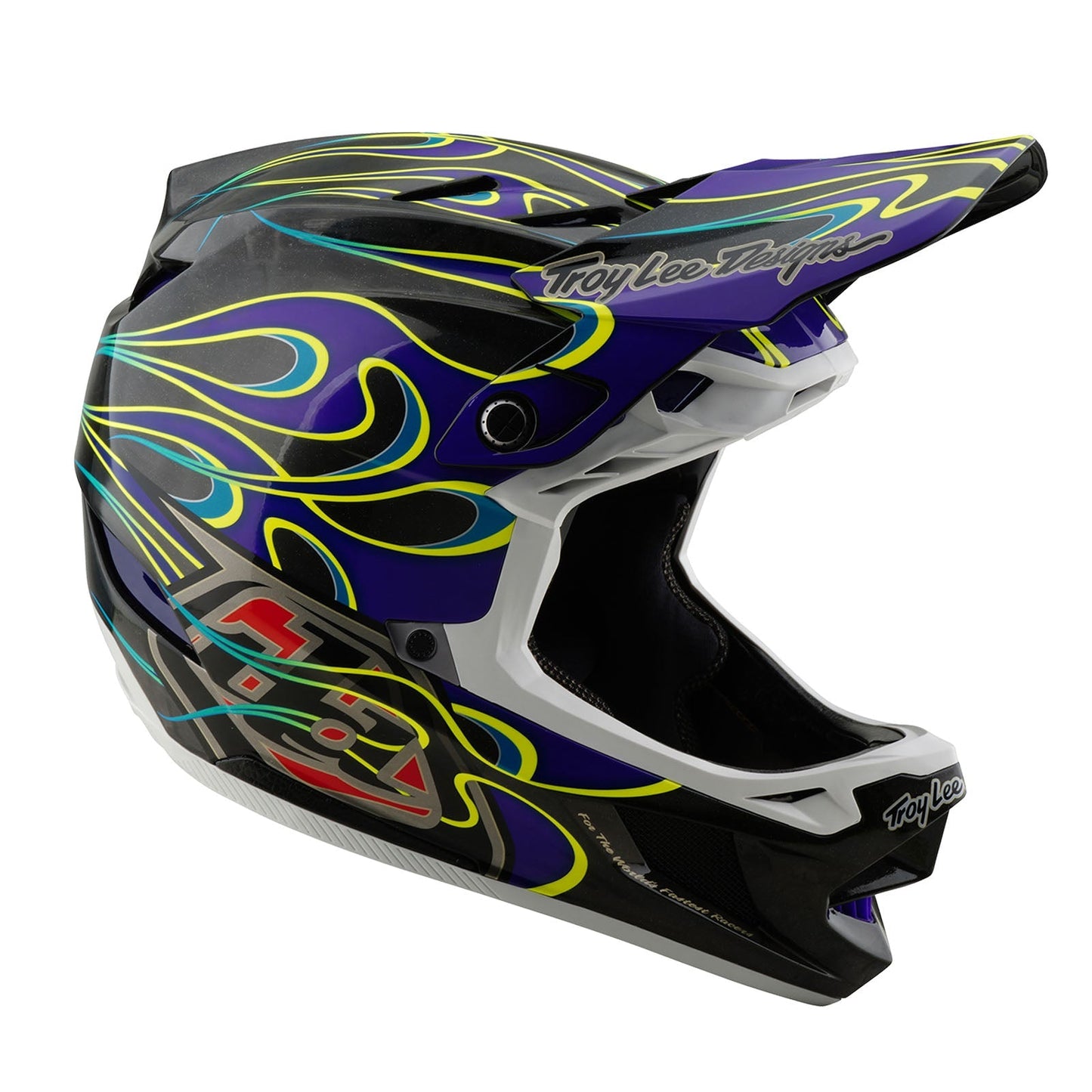 TLD D4 Carbon Helmet W/MIPS Torched Black / Purple