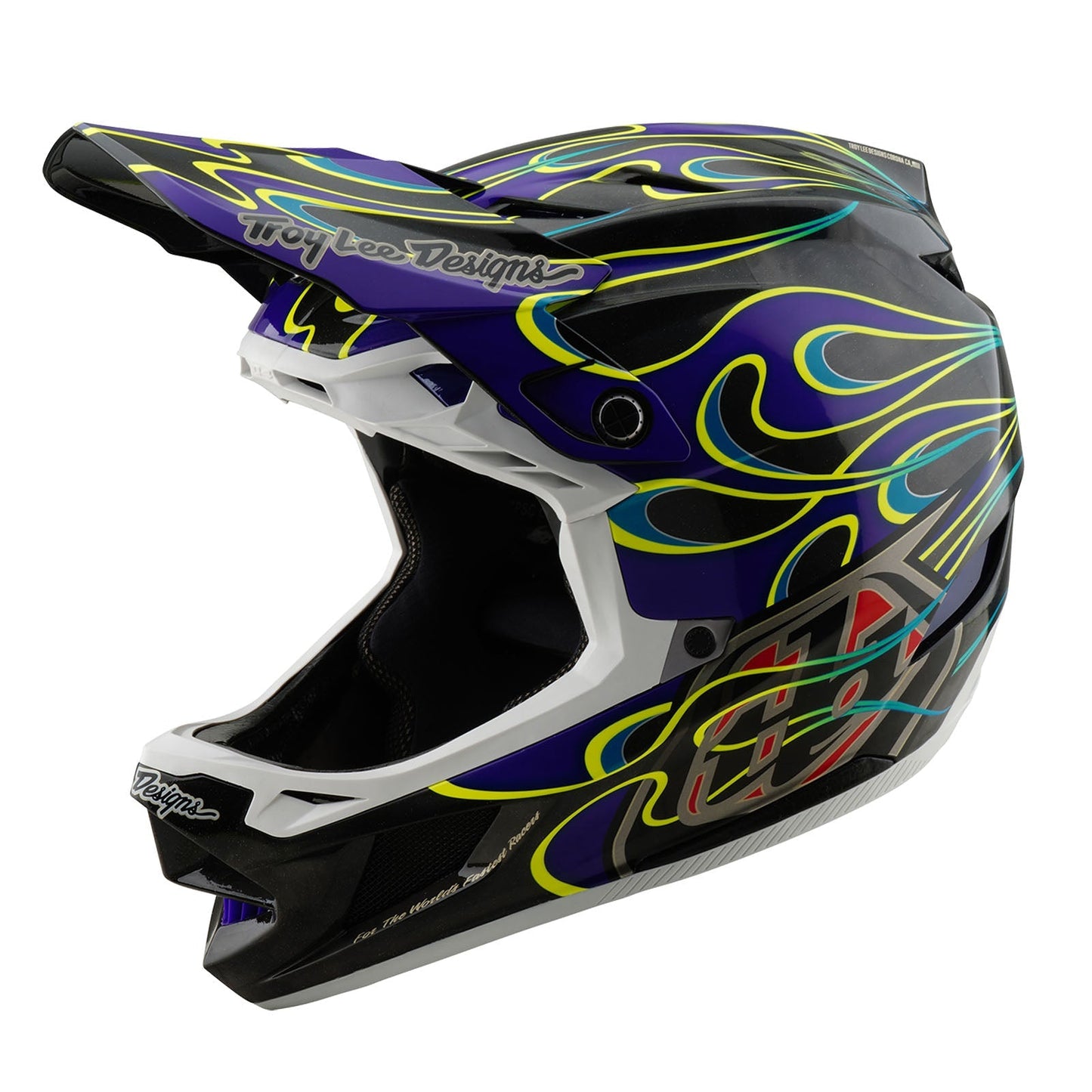TLD D4 Carbon Helmet W/MIPS Torched Black / Purple