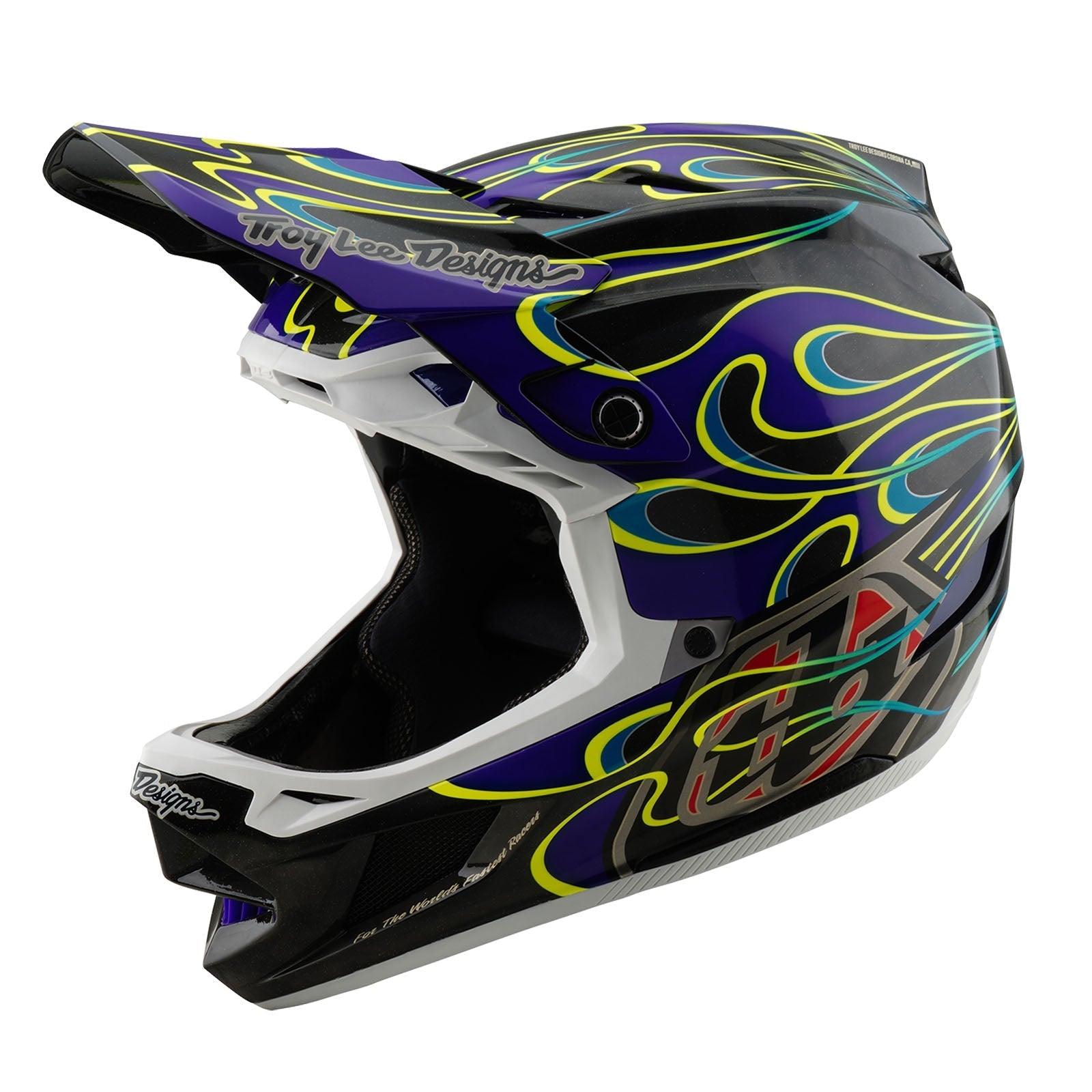 TLD D4 Carbon Helmet W/MIPS Torched Black / Purple