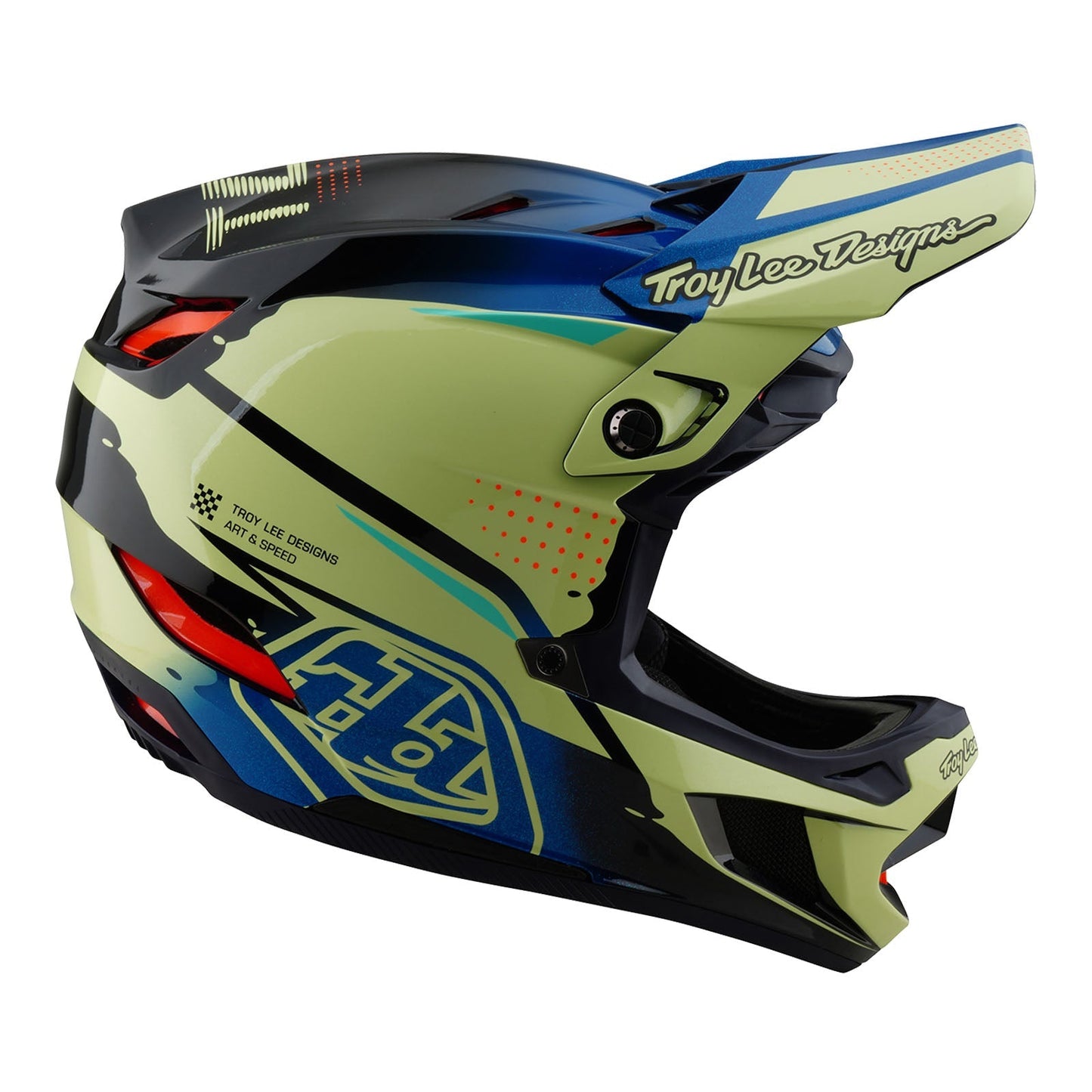 TLD D4 Composite Helmet W/MIPS Drip Glo Yellow