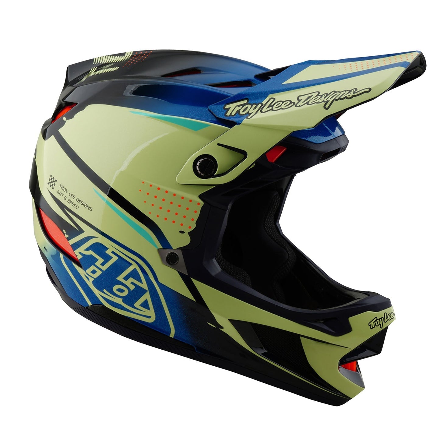 TLD D4 Composite Helmet W/MIPS Drip Glo Yellow