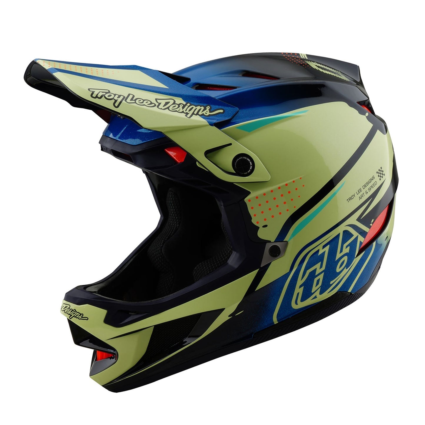 TLD D4 Composite Helmet W/MIPS Drip Glo Yellow