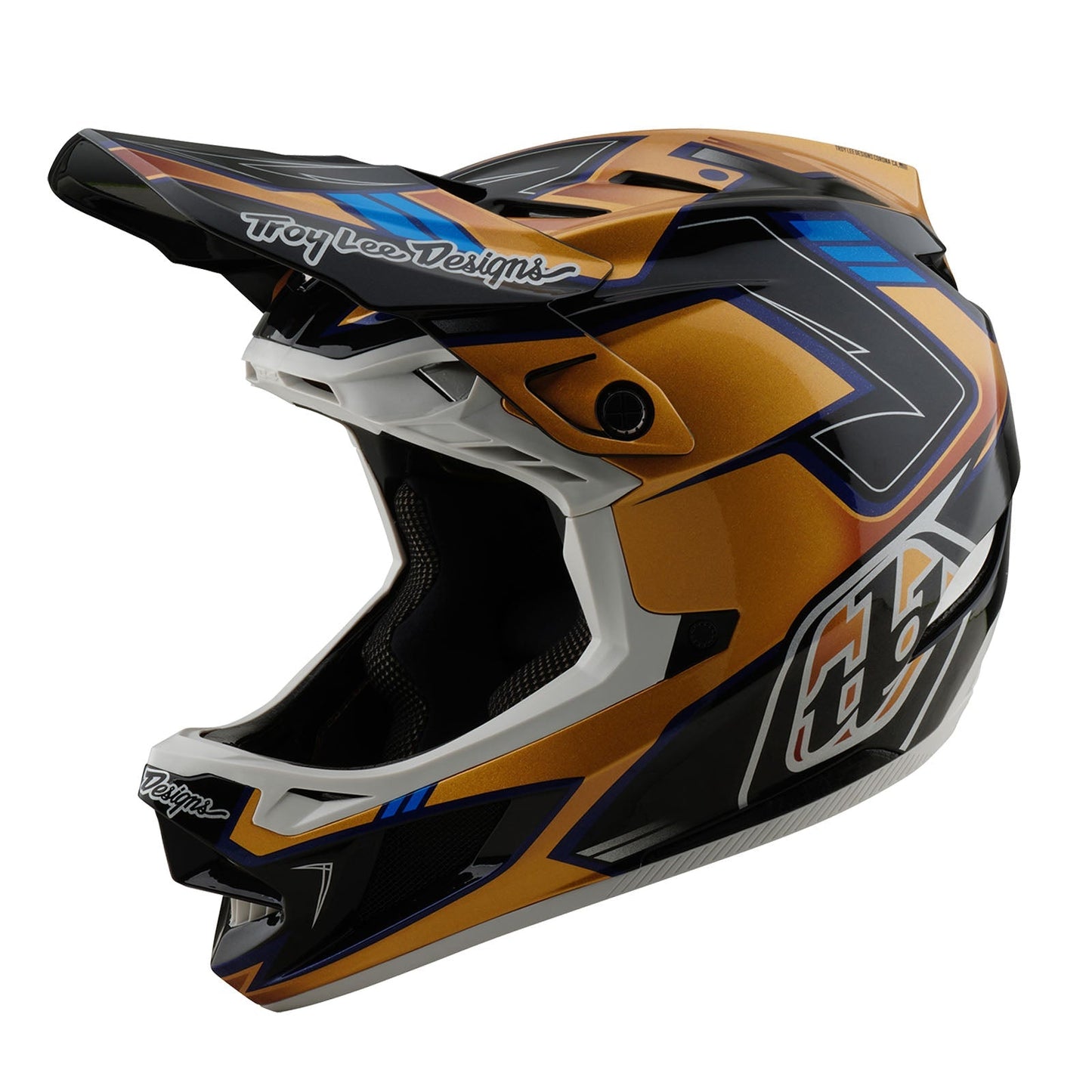 TLD D4 Composite Helmet W/MIPS Royalty Black / Gold