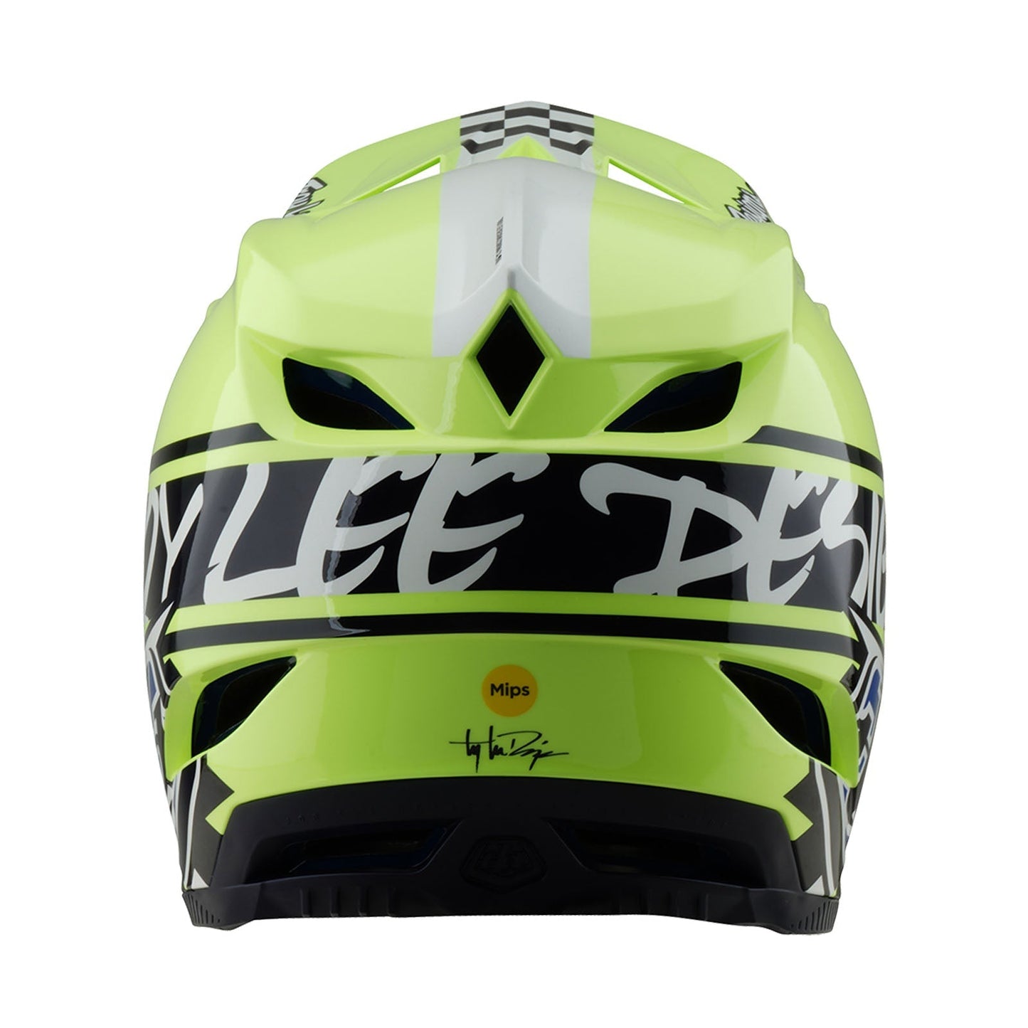 TLD D4 Polyacrylite Helmet W/MIPS Fifty-50 Navy / Glo Yellow