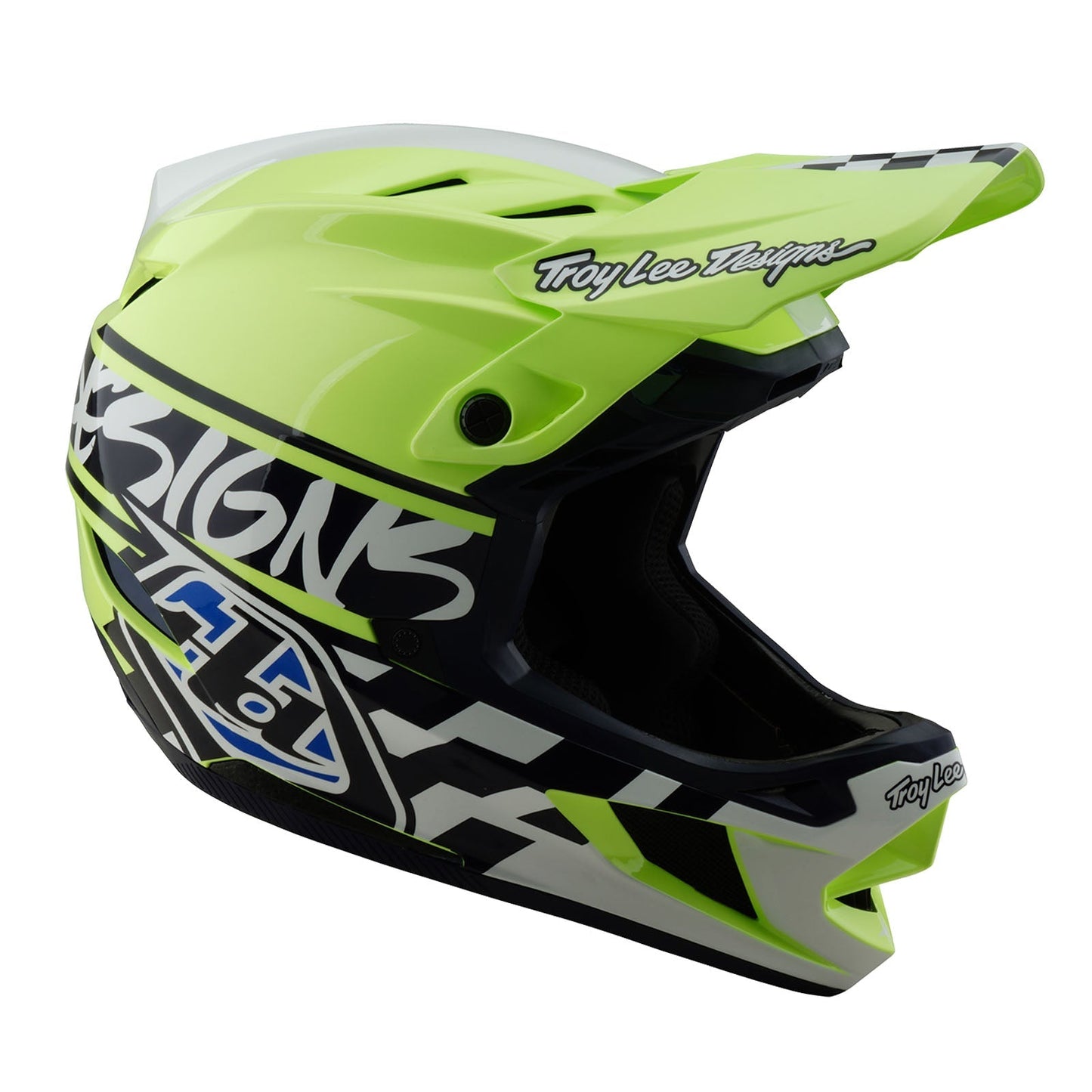 TLD D4 Polyacrylite Helmet W/MIPS Fifty-50 Navy / Glo Yellow