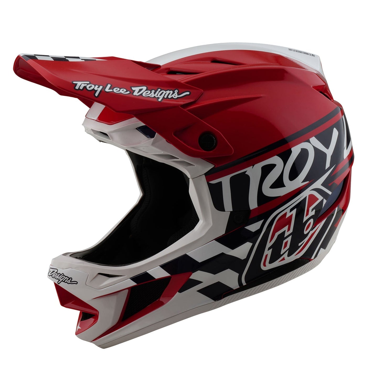 TLD D4 Polyacrylite Helmet W/MIPS Fifty-50 White / Red
