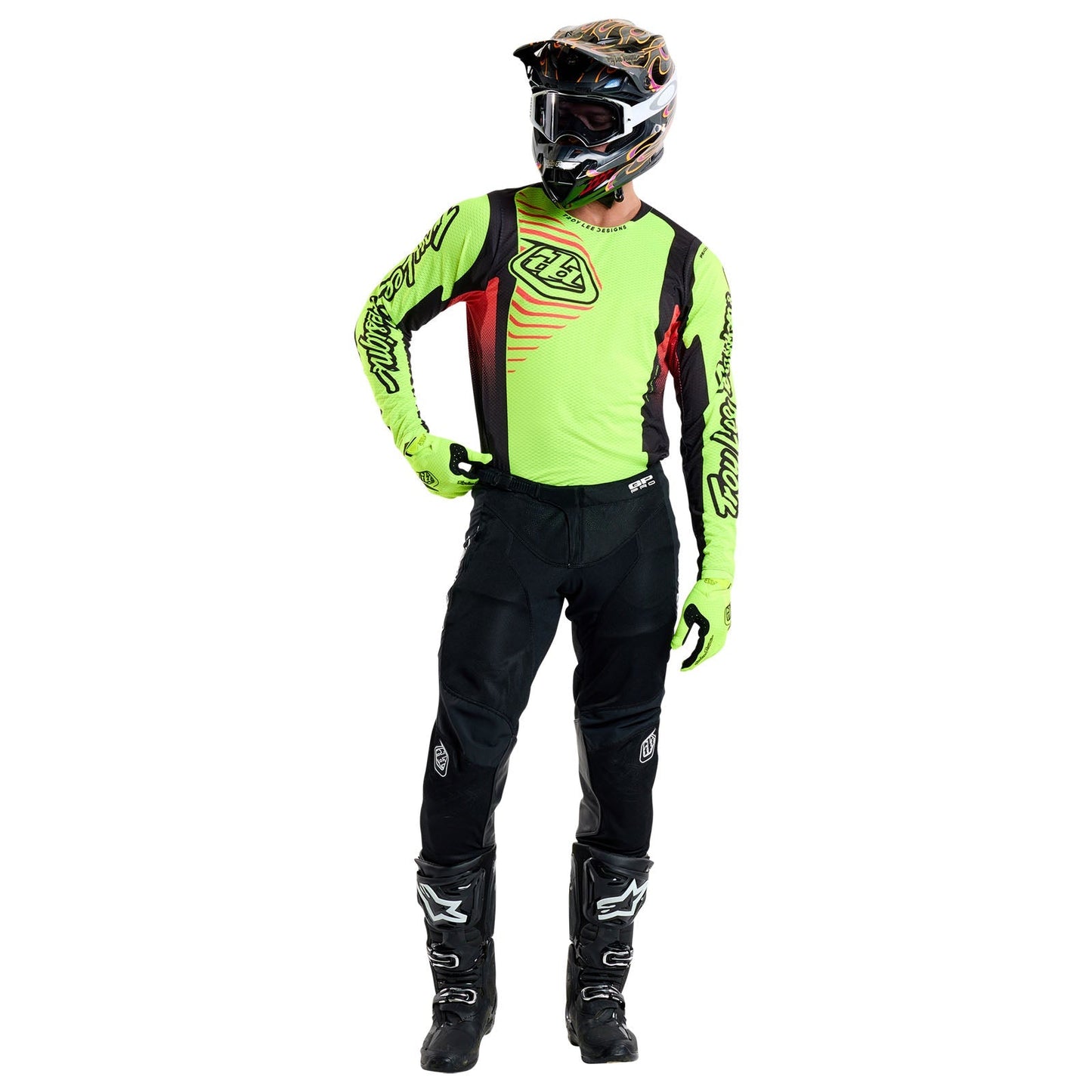 TLD GP Pro Air Jersey Ripple Glo Yellow / Infra Red