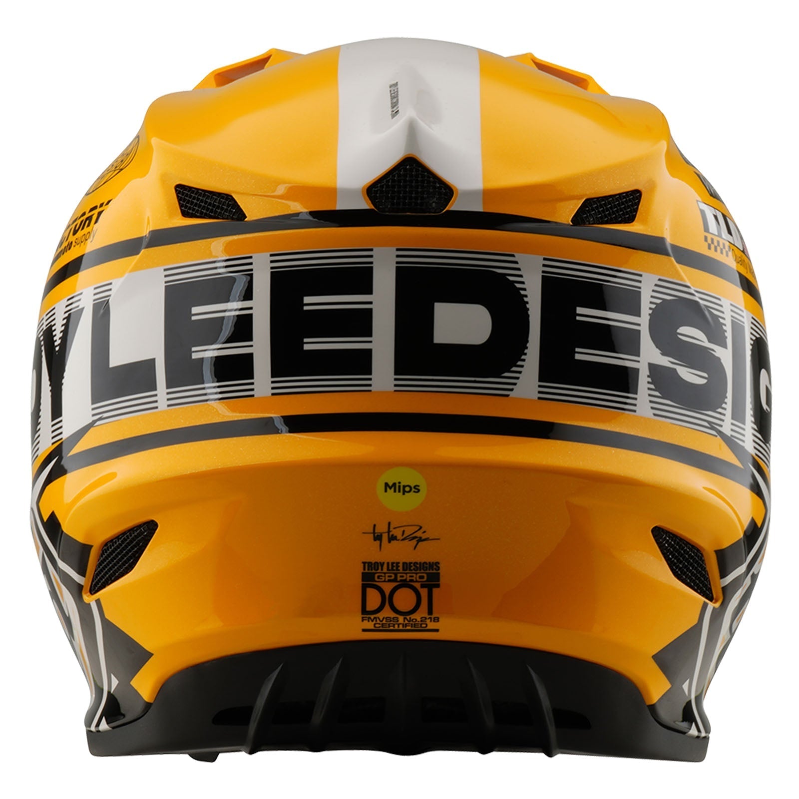 TLD Youth GP Pro Helmet W/MIPS Fifty-50 White / Gold