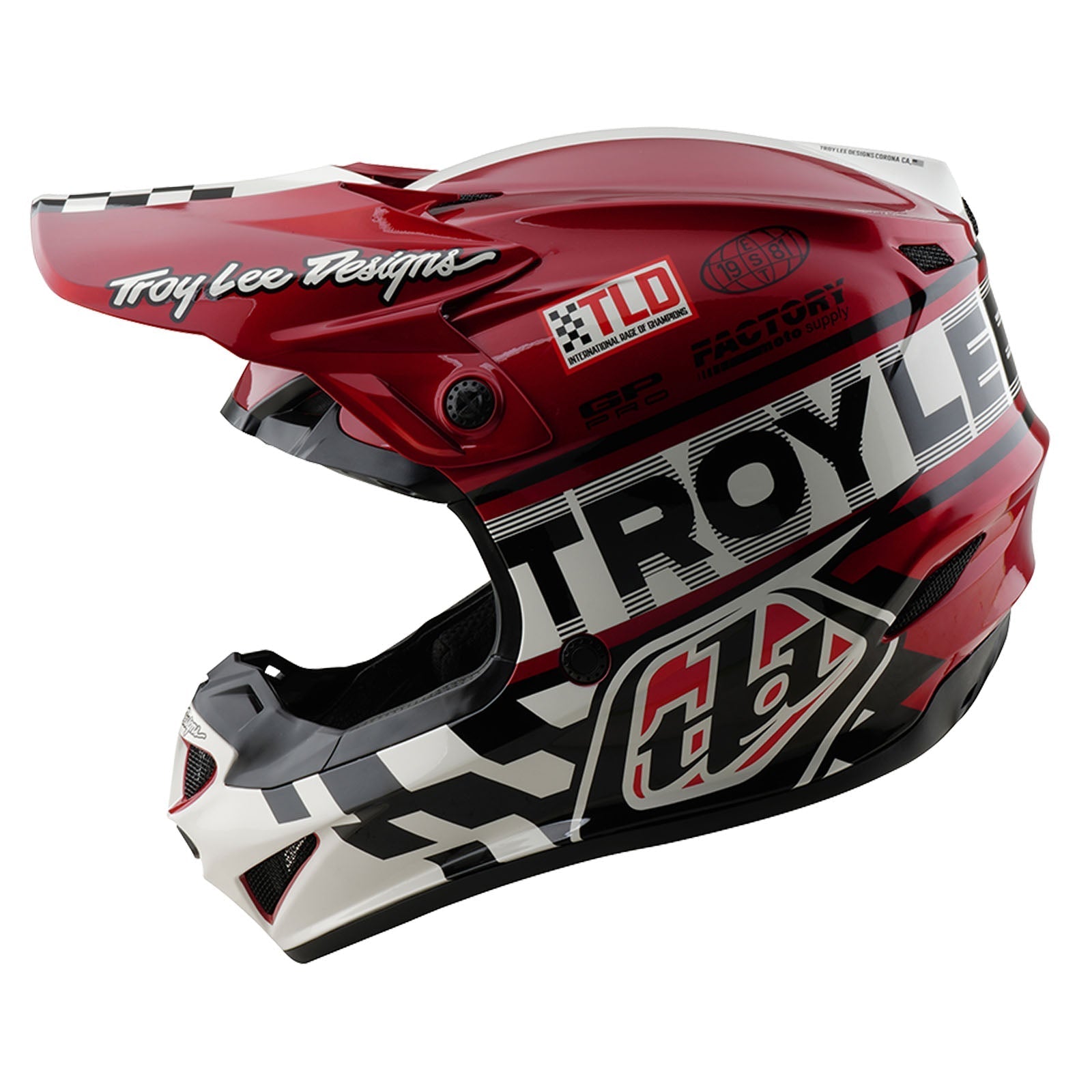 TLD GP Pro Helmet Fifty-50 White / Red