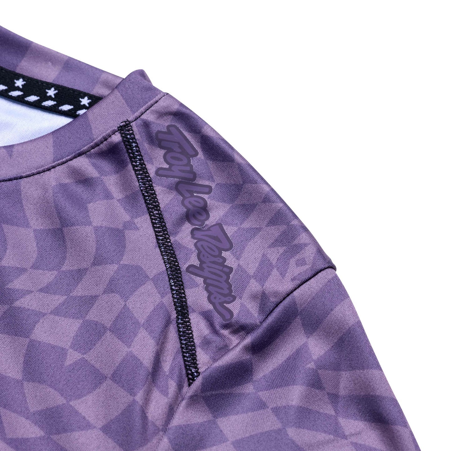 TLD Womens Lilium SS Jersey Twisted Checkers Deep Purple