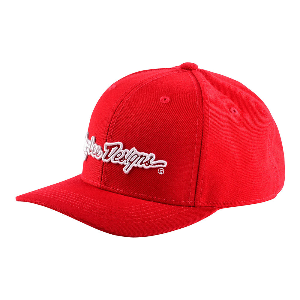Troy Lee Snapback Hat Signature Red / White