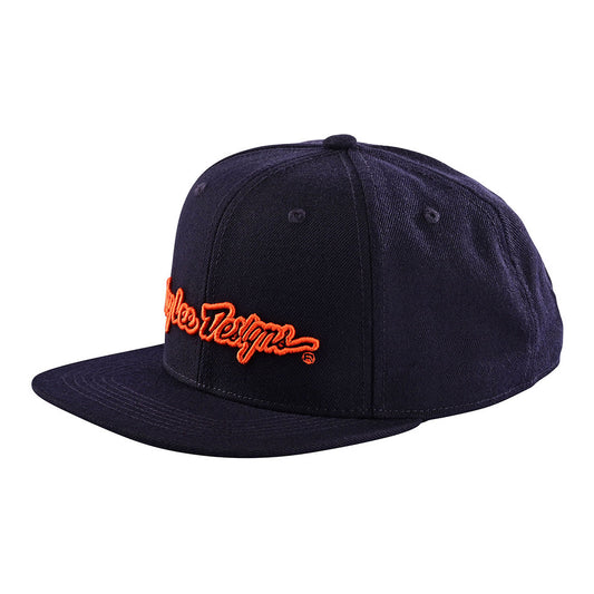 Troy Lee Snapback Hat Signature Navy / Orange