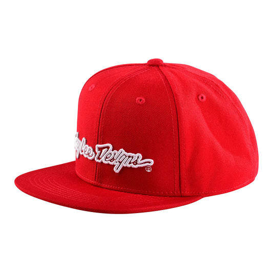 Troy Lee Snapback Hat Signature Red / White