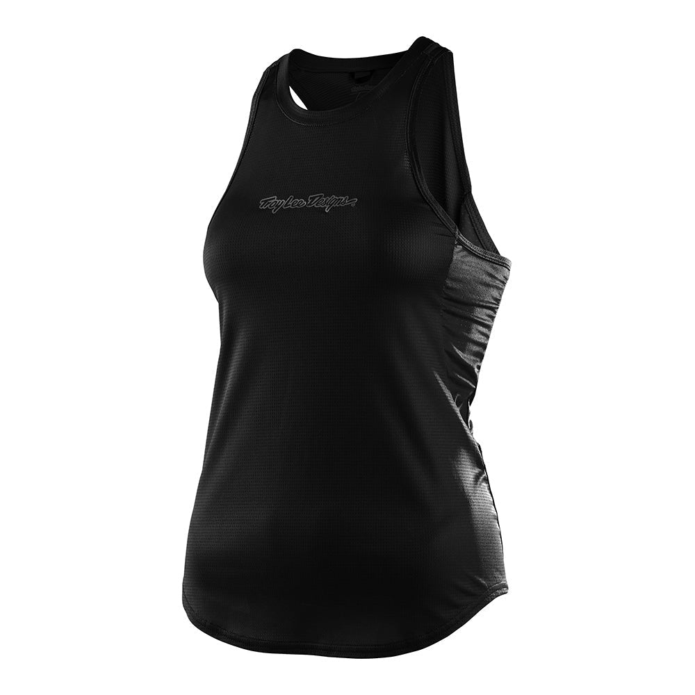 Womens Luxe Tank Top Solid Schwarz