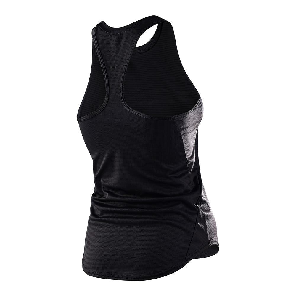 Womens Luxe Tank Top Solid Schwarz