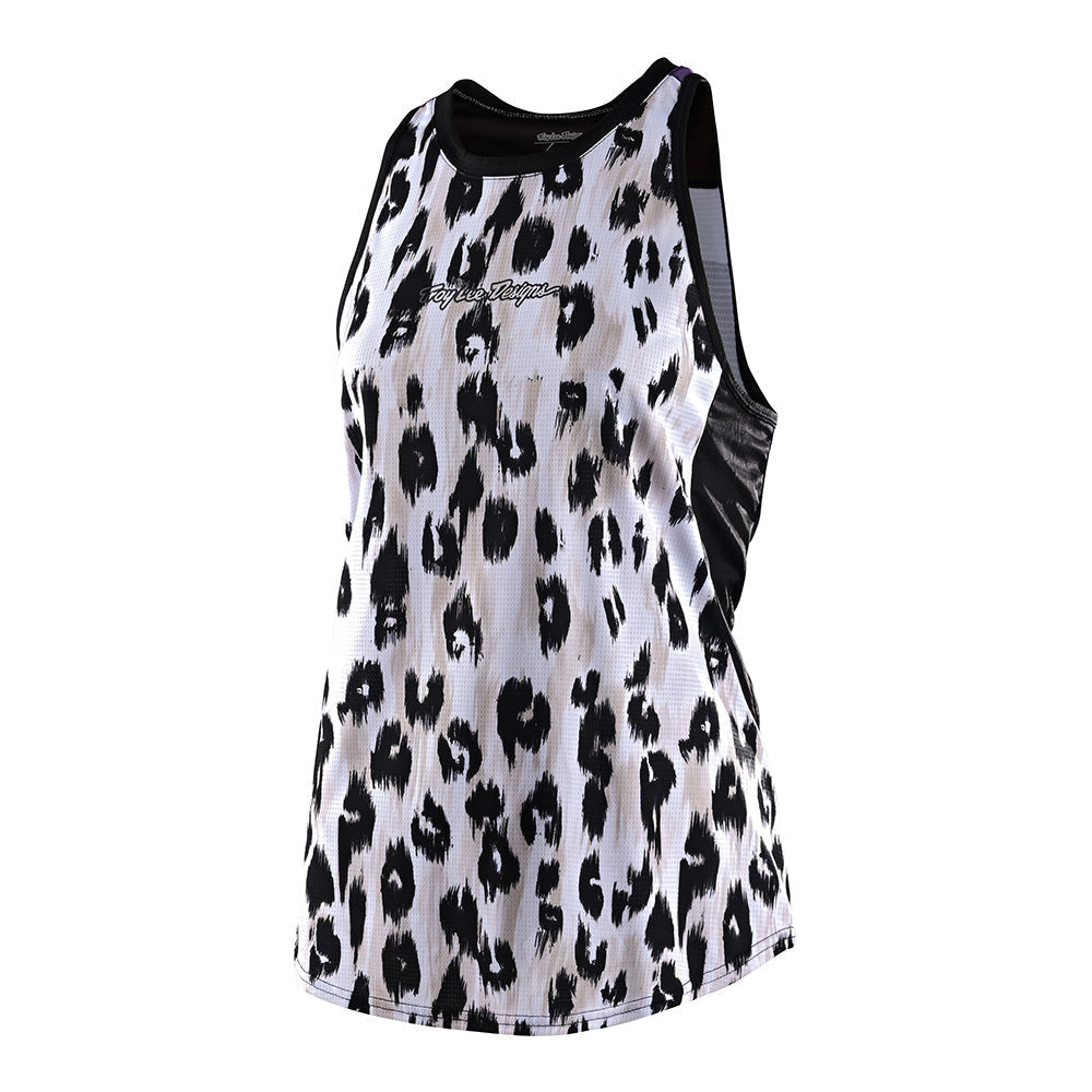 Womens Luxe Tank Top Wild Cat Weiß