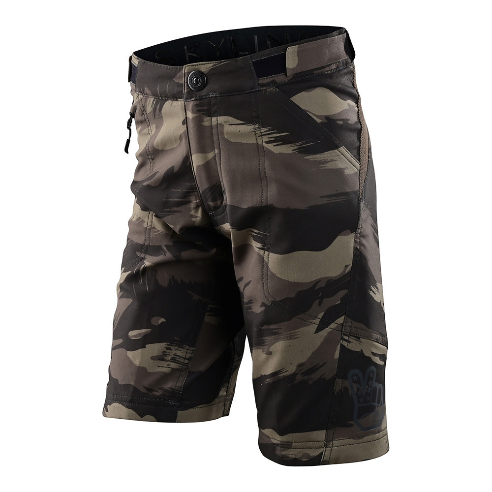 Troy Lee YOUTH SKYLINE SHORT NO LINER BRUSHED Military