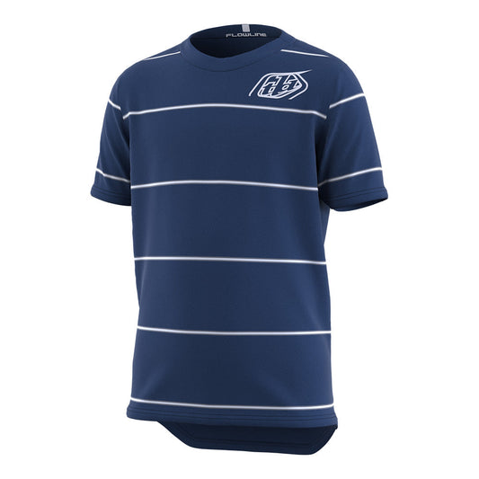 Troy Lee Youth Flowline SS Jersey Revert True Blue