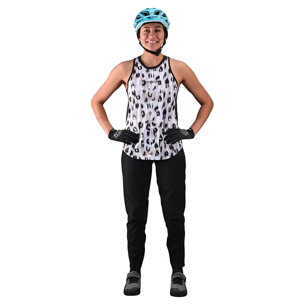 Womens Luxe Tank Top Wild Cat Weiß