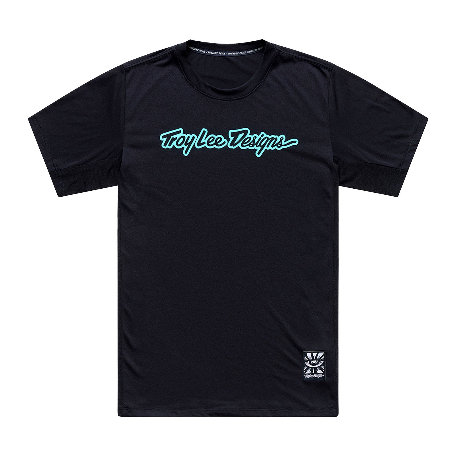 Skyline Ride SS Tee Signature Black / Real Teal – Troy Lee Designs EU