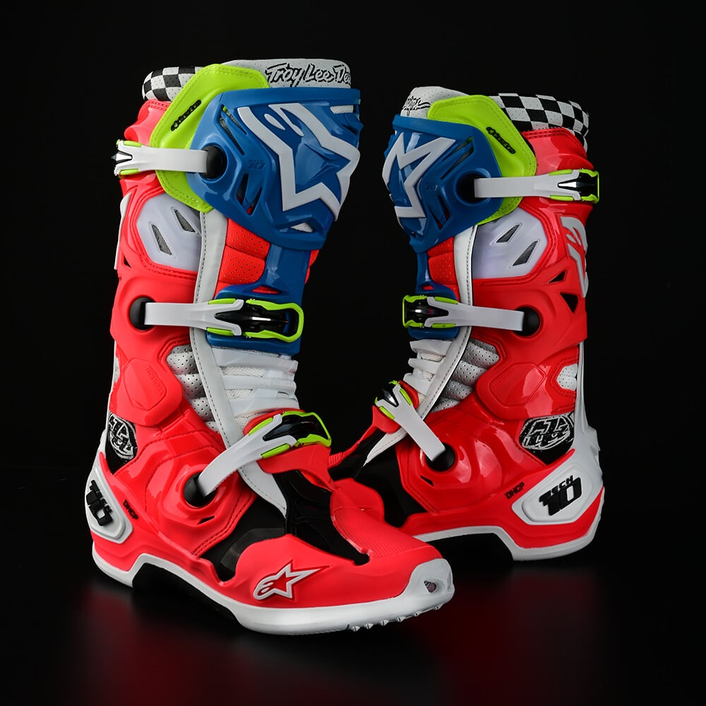 Alpinestars Tech 10 Supervented MX Boot Solid Rocket Red / White / Blu ...